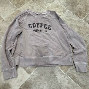 Old Navy Beige 'Coffee Weather' Sweatshirt